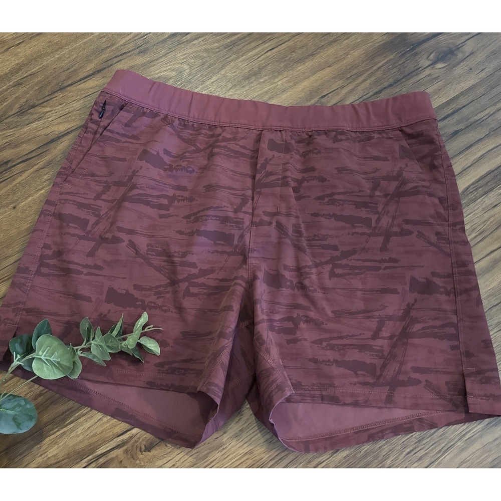 Public Rec Mens 42 Flex Shorts Athletic Maroon Red Burgundy Camo